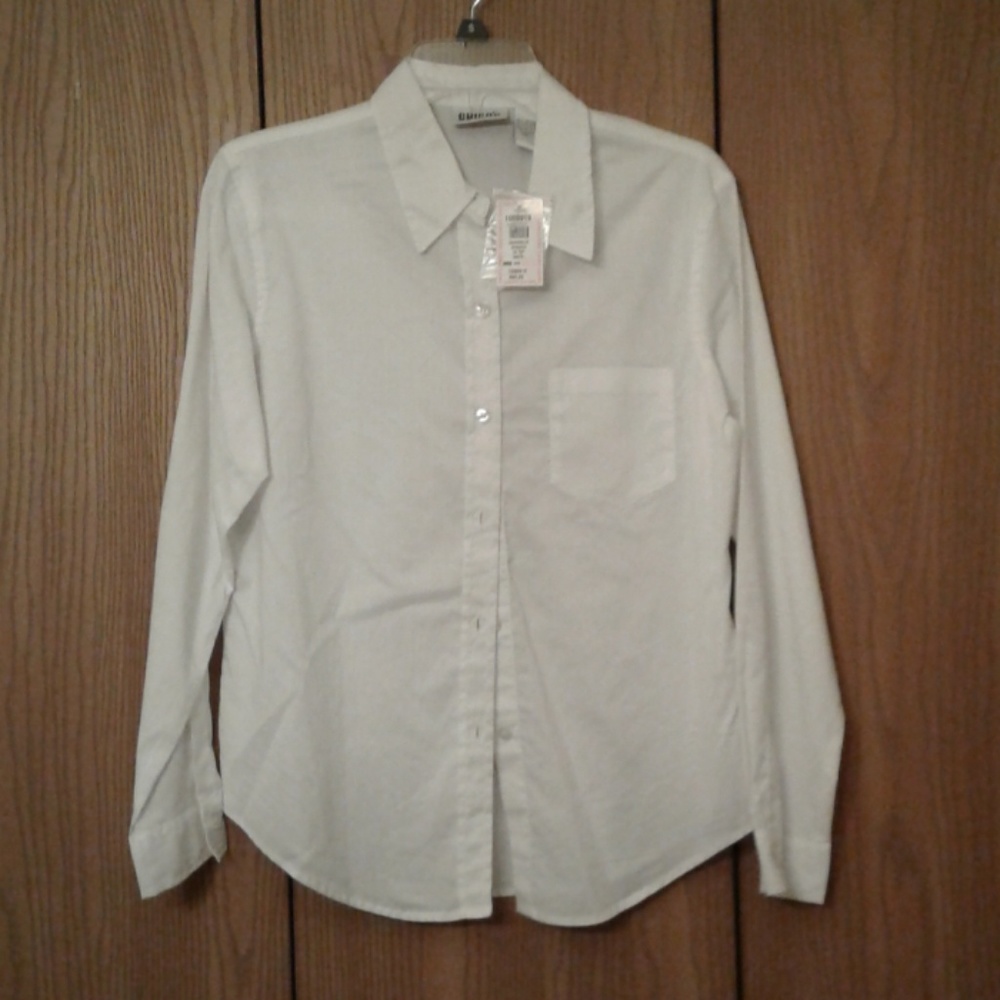 Chico's Shadow St Miranda LS Top White